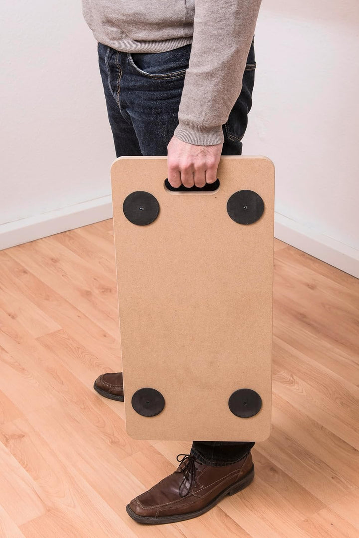 Metafranc Transportroller 590 x 290 mm – 2 Stück – 200 kg Tragkraft – MDF-Platte mit TPE-Rädern und