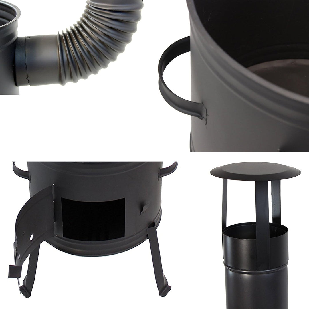 GRILLPLANET Gulaschkessel Gulaschkanone mit 22 Liter Gulaschkessel emailliert