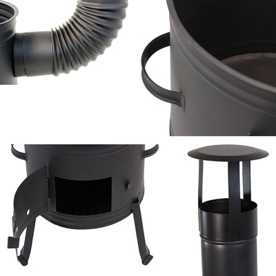 GRILLPLANET Gulaschkessel Gulaschkanone mit 22 Liter Gulaschkessel emailliert