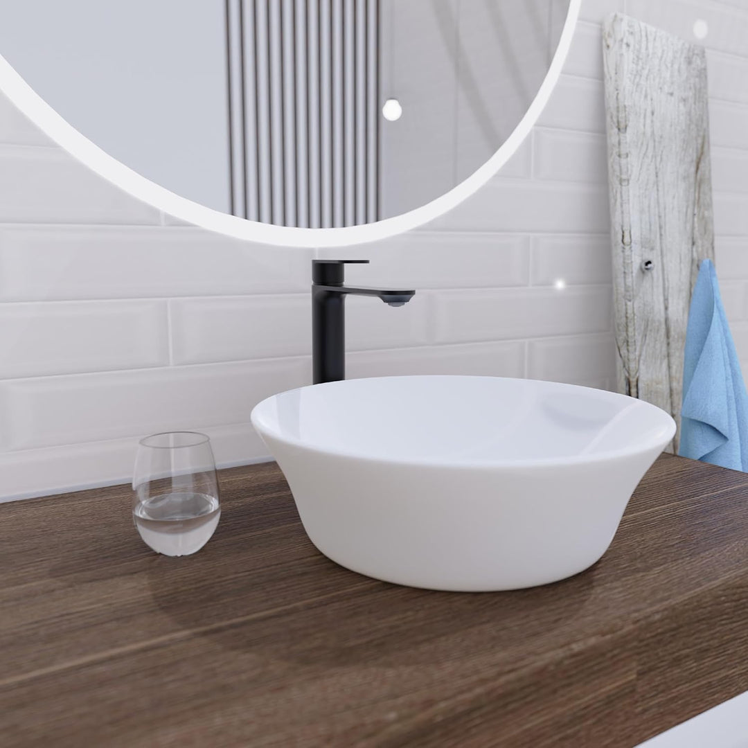 SCHÜTTE Waschtischarmatur MONTANA 32326, Wasserhahn Bad mit hohem Auslauf, Armatur Badezimmer, Einhe