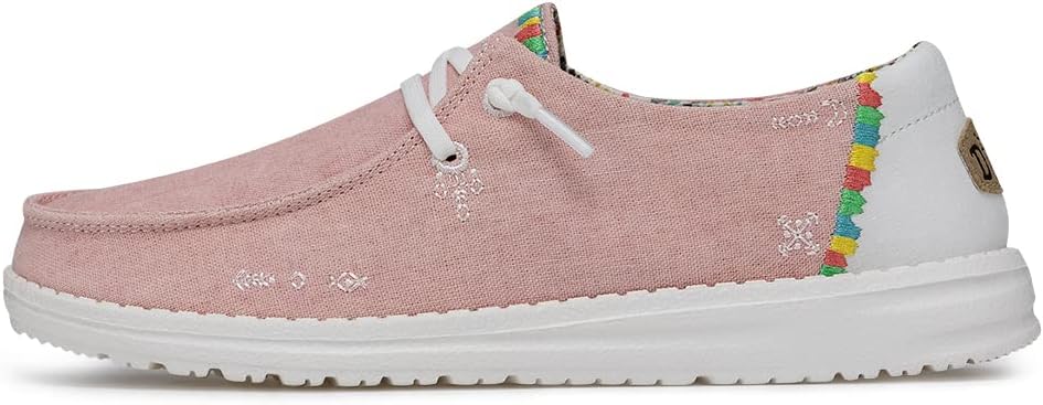 Hey Dude - Damen Wendy Boho Wendy Slip-On Schuhe 39 EU Pink, 39 EU Pink