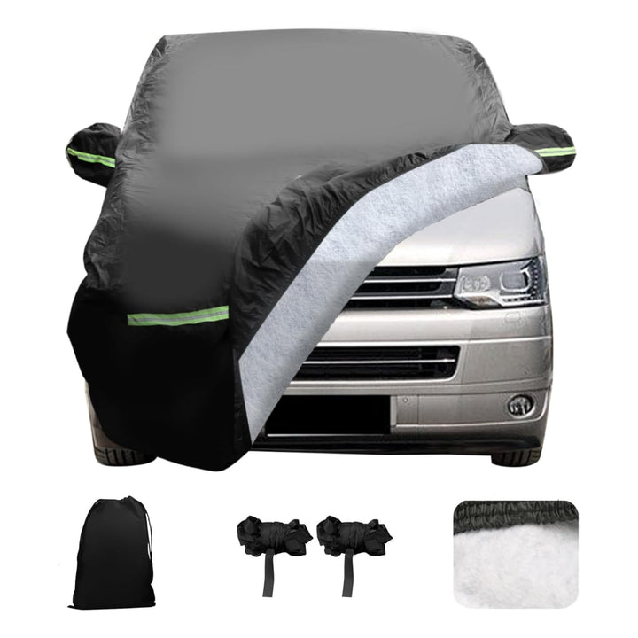 Vollgarage für VW T5 T6, Verbessert 300D Baumwollfutter, Gewicht 5KG, Wasserdicht, Autoabdeckung Ers