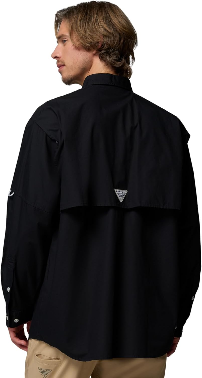 Columbia Herren PFG Bonehead Langarmshirt, Baumwolle, Entspannte Passform Sport-Shirts XL Schwarz, X