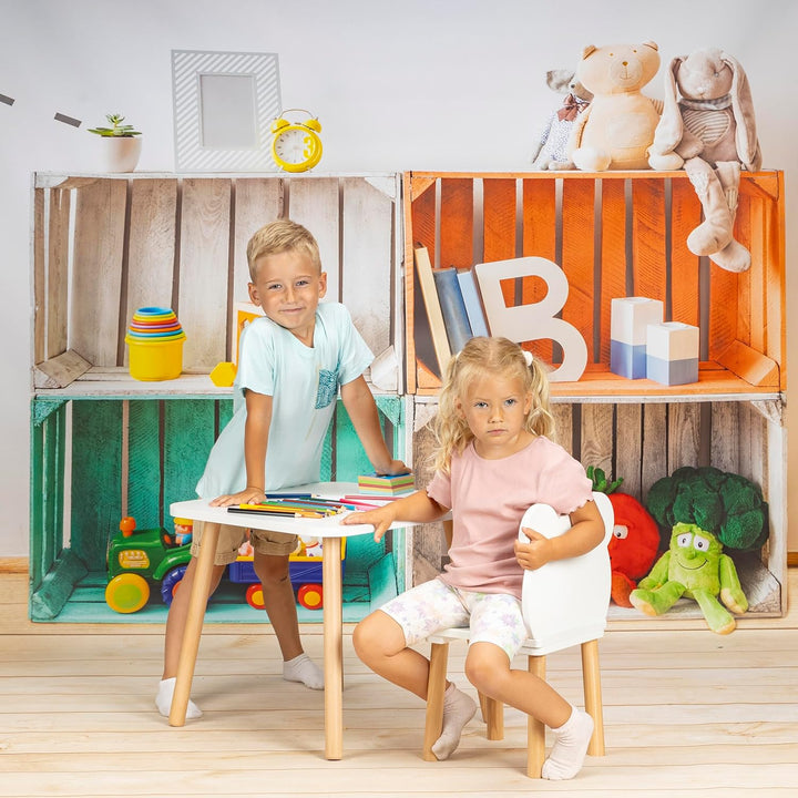 Kindertisch, Holztisch für Kinderzimmer 50 x 60 x 47 cm, Geschenk für Kinder im Alter von 2,3,4,5,6,