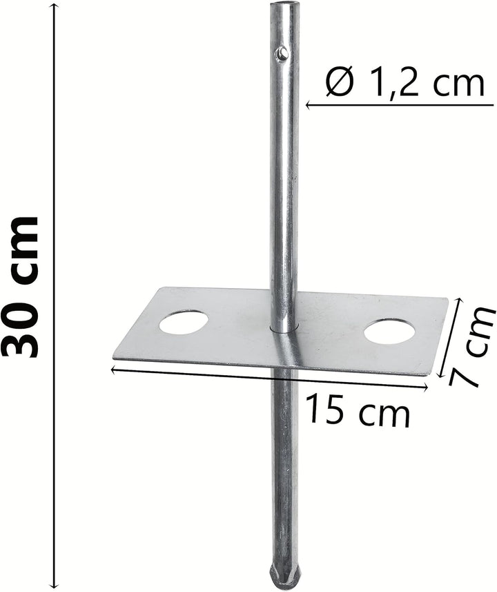 Windschutz mit Stahlstangen 500x140cm mit Sichtfenster - Sichtsschutz mit Heringen Abspannseilen Sch