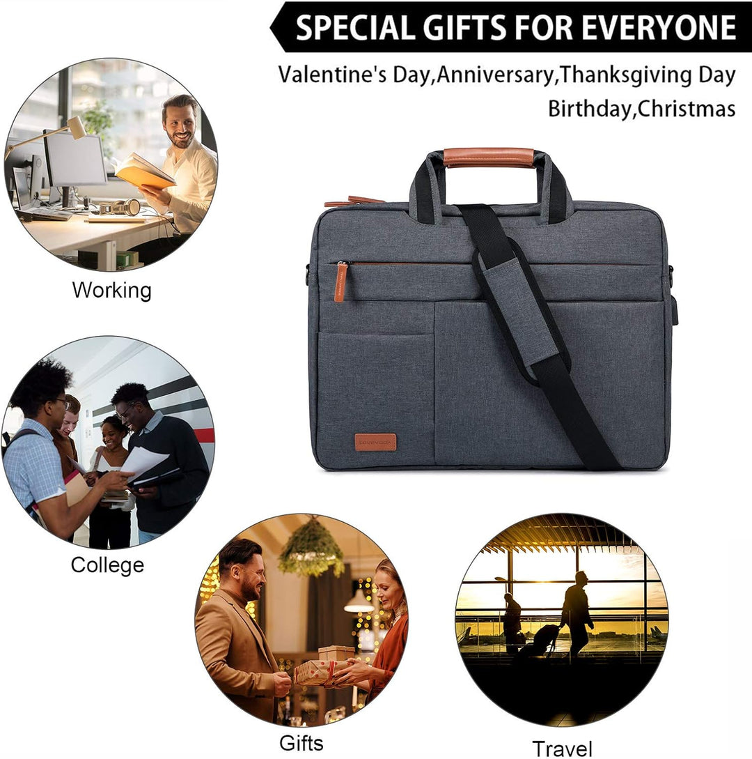 LOVEVOOK Laptop Tasche 15.6 Zoll Notebook Tasche 15.6 Zoll Wasserdicht Aktentasche Herren Schulterta