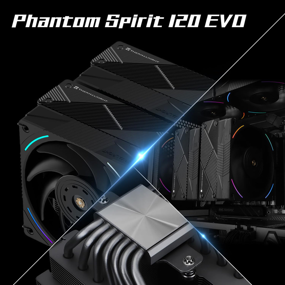 Thermalright Phantom Spirit 120 EVO CPU Luftkühler, 7 Heatpipes CPU-Kühler, Dual 120mm TL-K12 PWM Lü