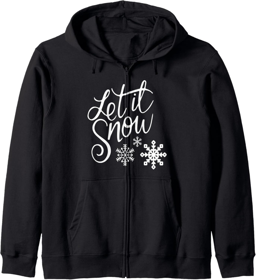 Let It Snow-Christmas Schneeflocken, Weiss Kapuzenjacke