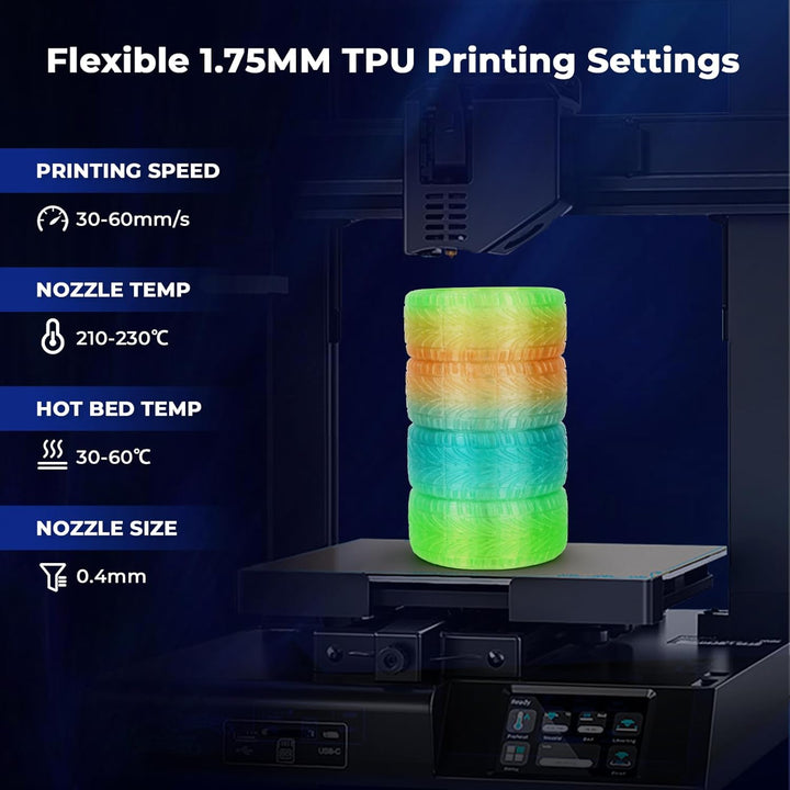 AMOLEN 3D Filament Massgenauigkeit +/- 0,02 mm, Sauber Gewickeltes, Kompatibel Mit 3D FDM Druckern,