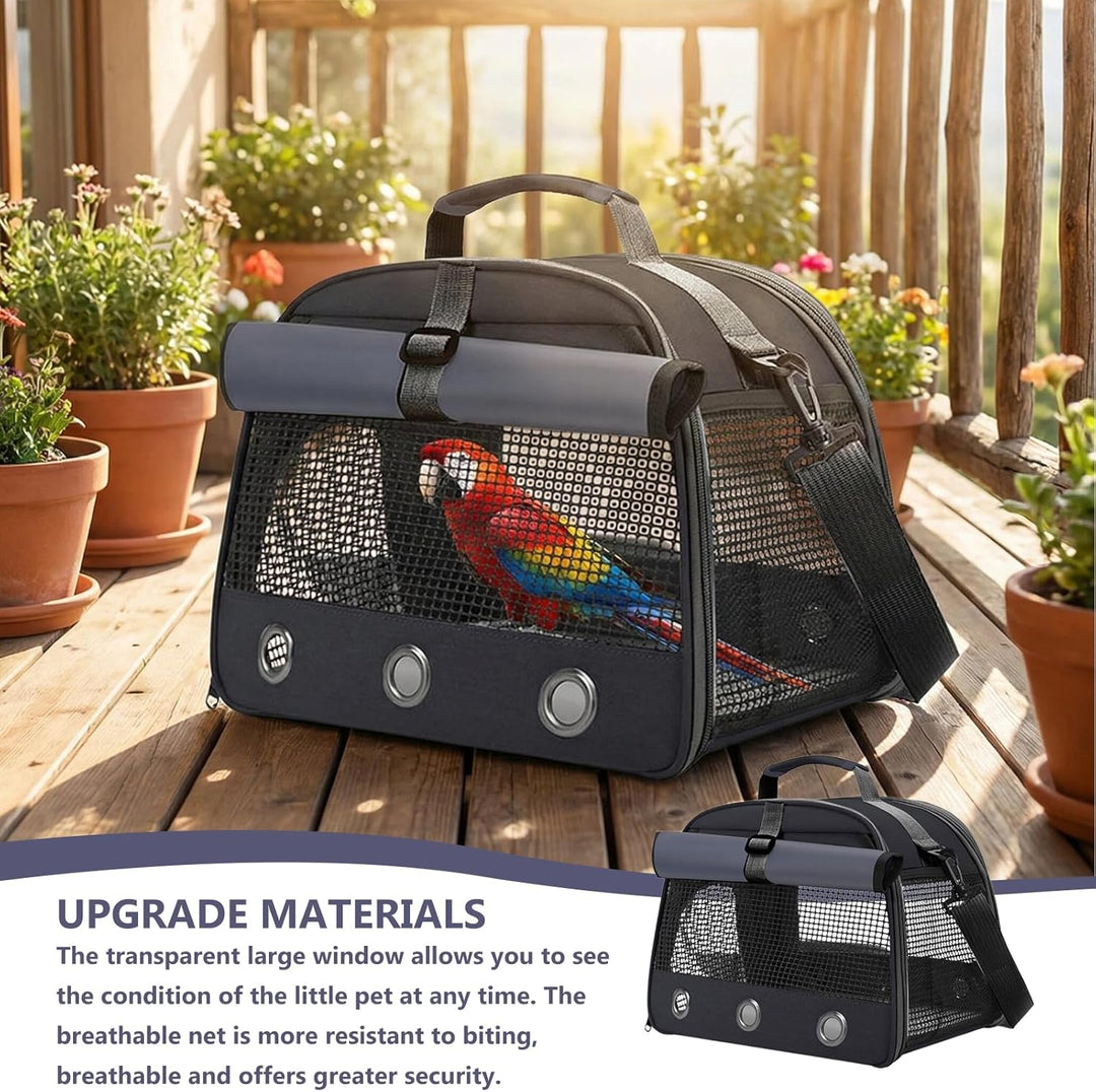 Transportbox Kleintiere, 35×23×25cm Faltbare Atmungsaktiv Transporttasche, Haustier-Tragetasche mit