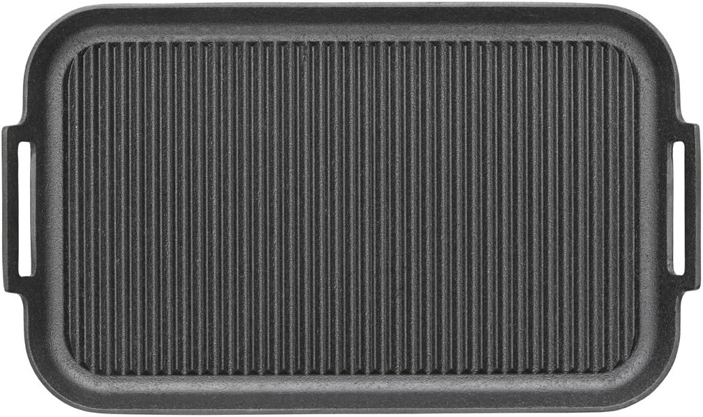 SKEPPSHULT - Grillplatte - Noir - Gusseisen 40 x 25 cm - auf Allen Herdarten einsetzbar