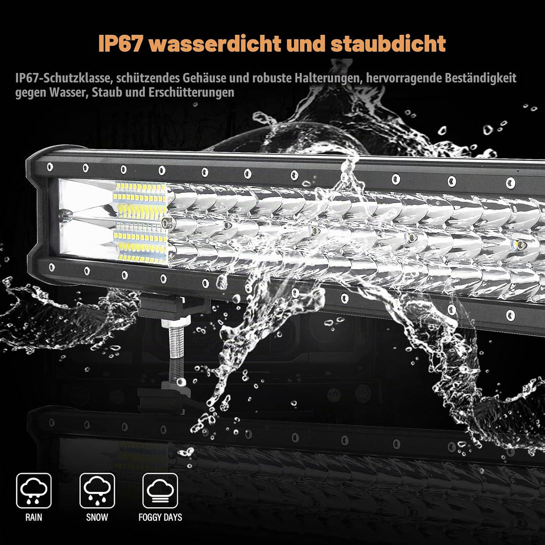 SKYWORLD LED Arbeitsscheinwerfer Bar 59cm 324W Zusatzscheinwerfer 12V 24V IP67 Wasserdicht Flutlicht