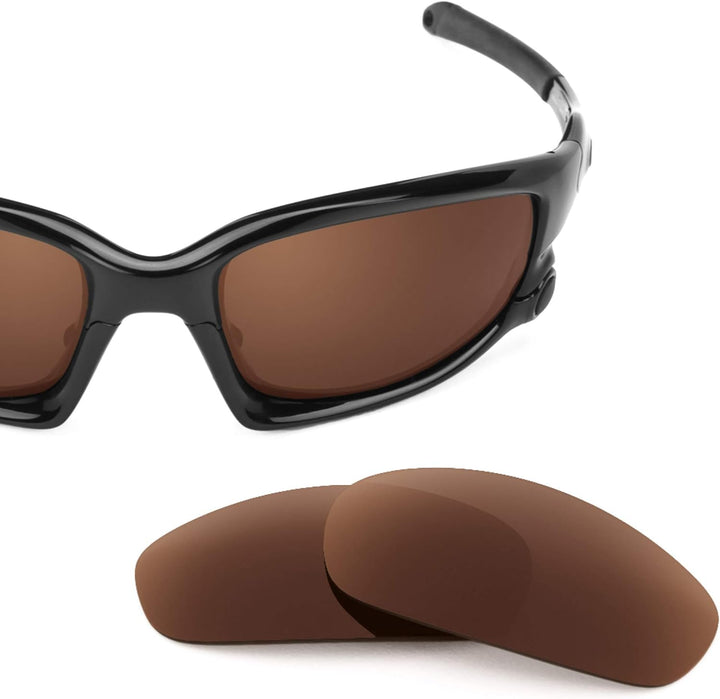 REVANT Ersatzgläser für Oakley Wind Jacket - Kompatibel mit für Oakley Wind Jacket Dunkelbraun - Pol