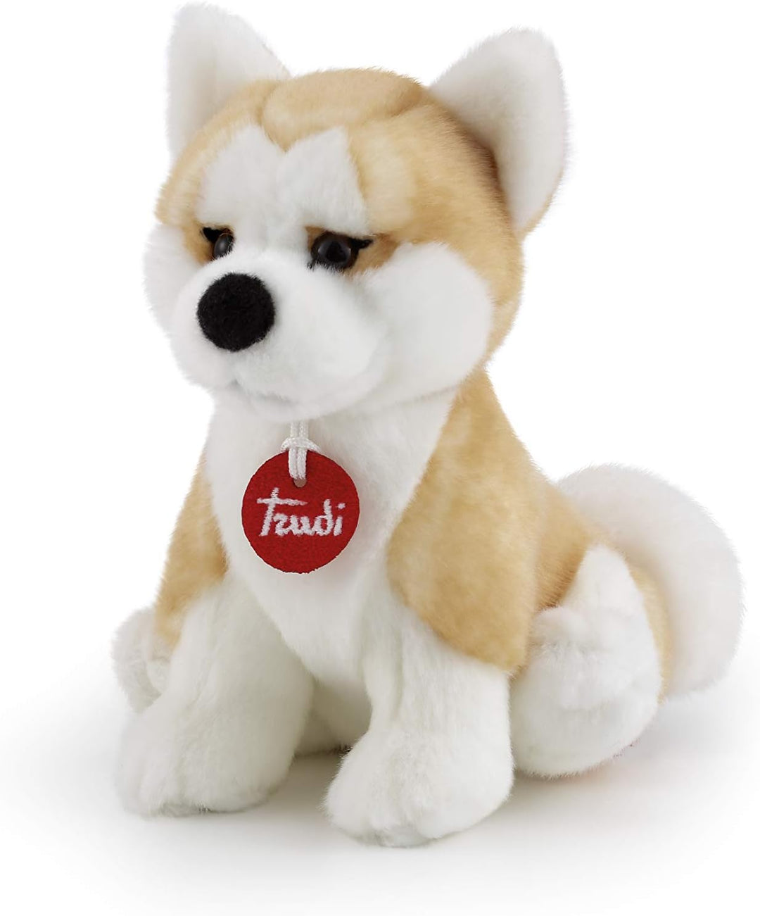 trudi 22663 Dog Klassik Plüschhund Akita Ascanio ca. 21 cm, Grösse S, hochwertiges Stofftier mit wei