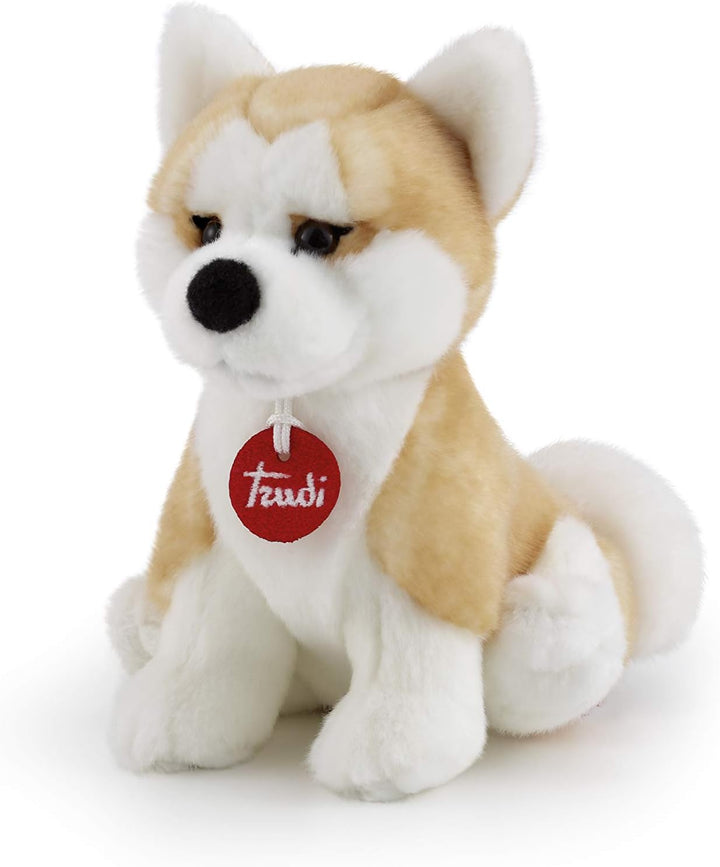 trudi 22663 Dog Klassik Plüschhund Akita Ascanio ca. 21 cm, Grösse S, hochwertiges Stofftier mit wei
