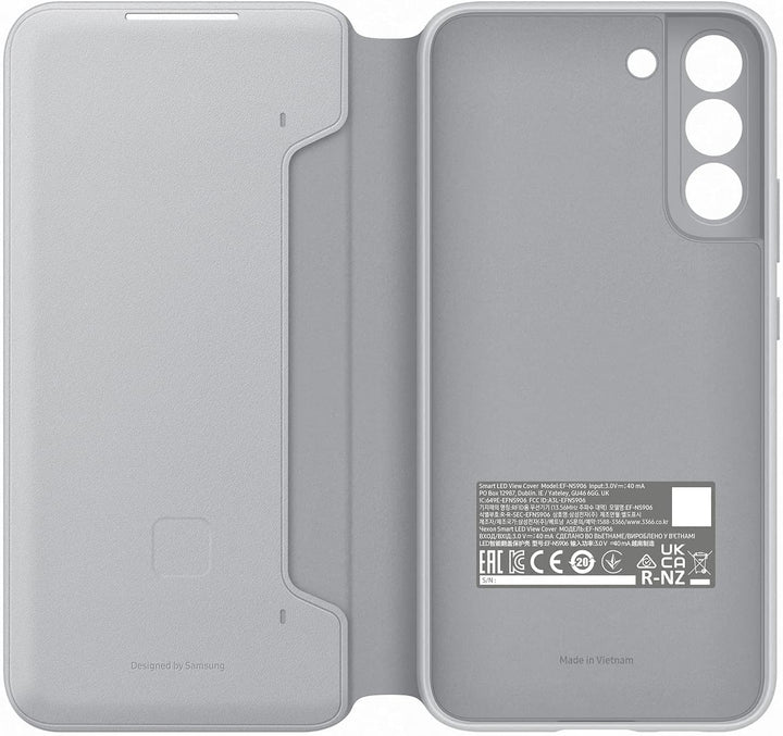 Samsung LED View Smartphone Cover EF-NS906 für Galaxy S22+, Handy-Hülle, LED-Anzeige, Kartenhalterun