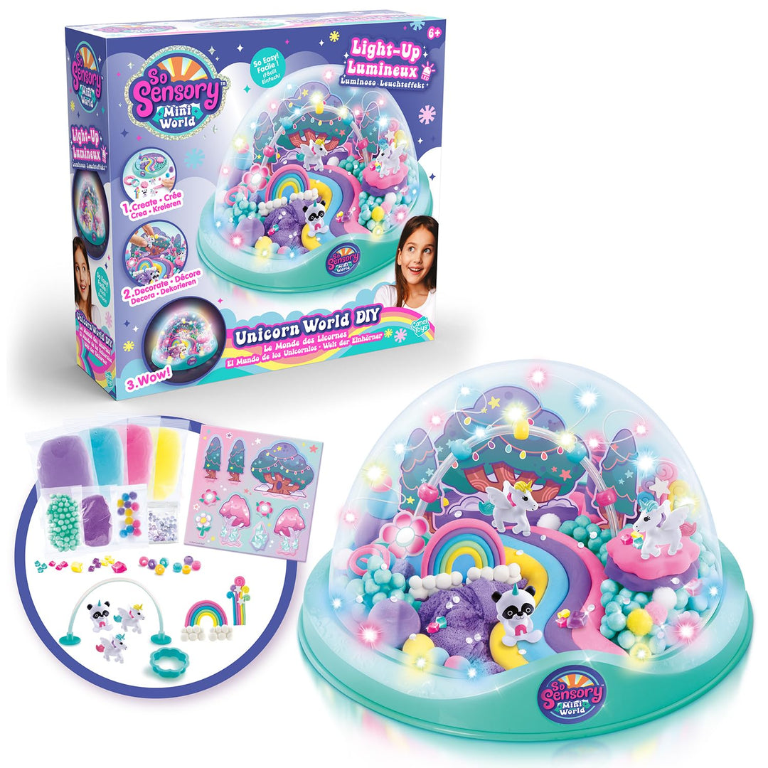C Toys So Sensory Mini World – Die Welt der Einhörner DIY – Set zum Erstellen Ihrer Welt – Geschenki