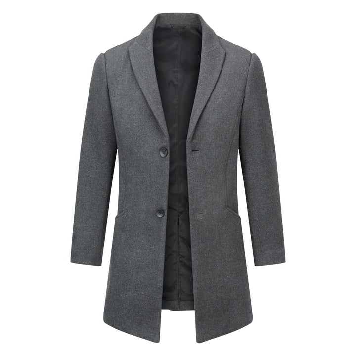 Wintermantel Herren Mantel Lang Slim Fit Herrenmantel Winter Warm Business Mantel Herren Wolle Wollm