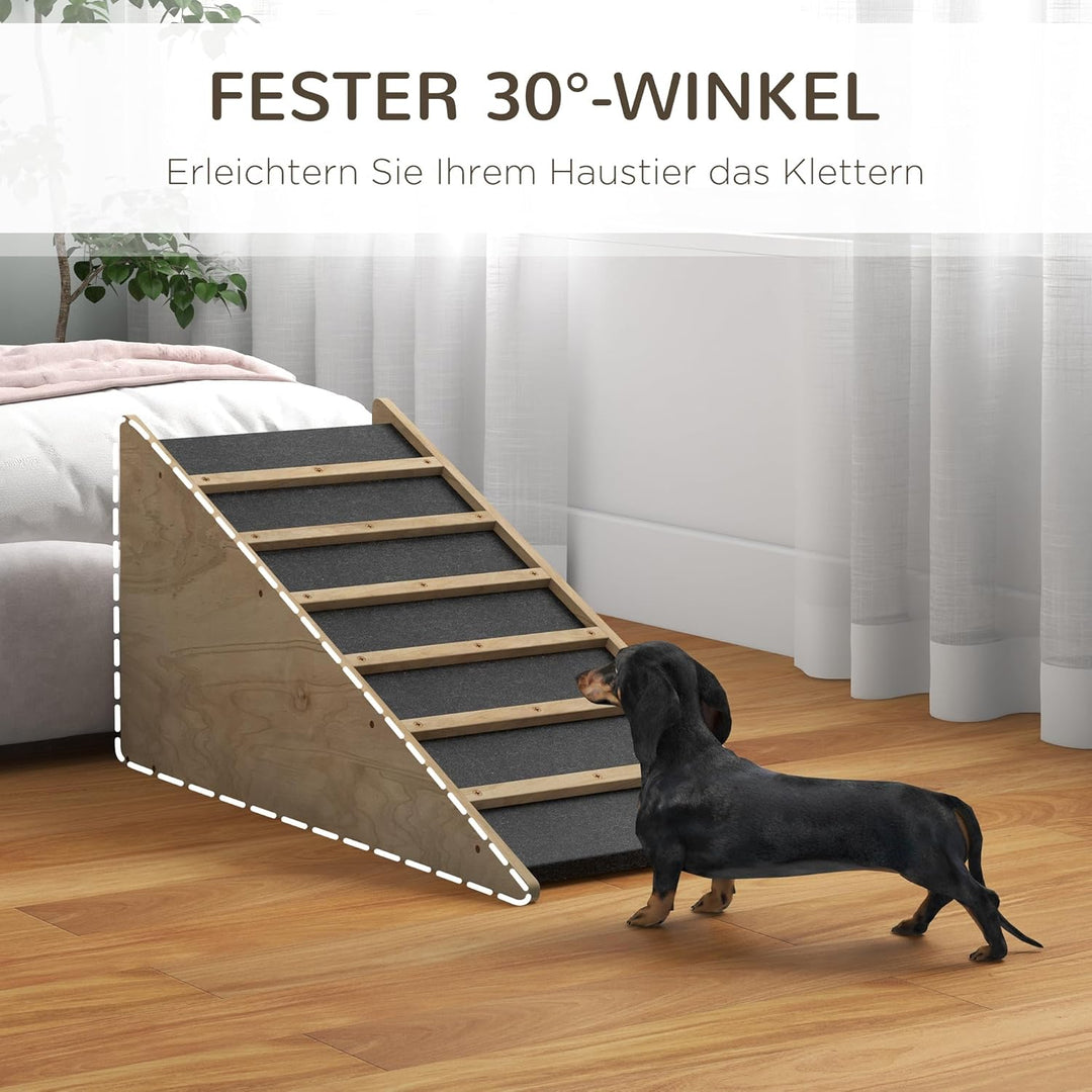 PawHut Hunderampe rutschfeste Haustierrampe, Hundeeinstiegshilfe, Kofferraumrampe für mittelgrosse H