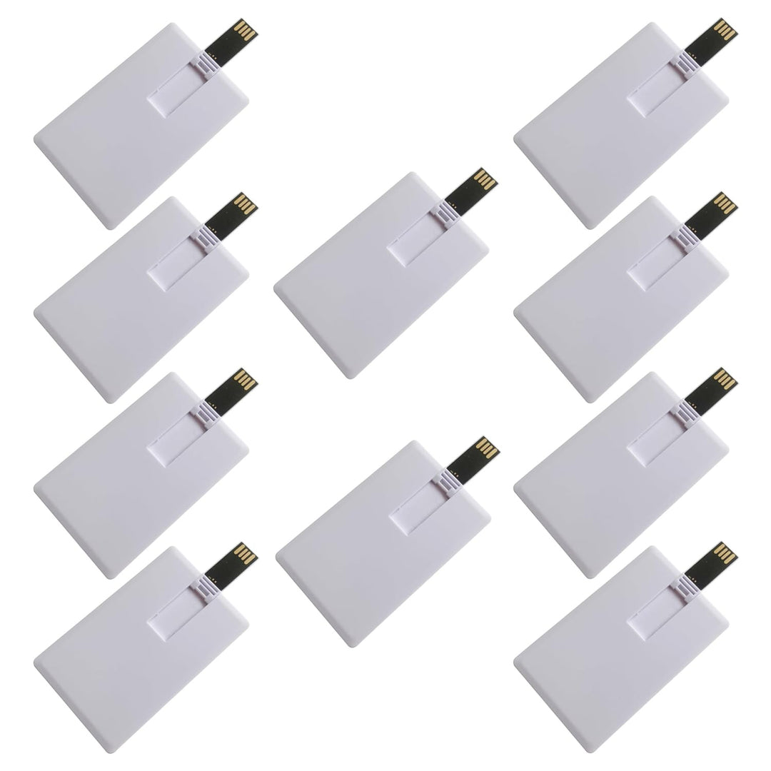 USB Stück Speicherstick 10 Stück, Kreditkarten-Design weiss 16GB 16 GB weiss, 16 GB weiss