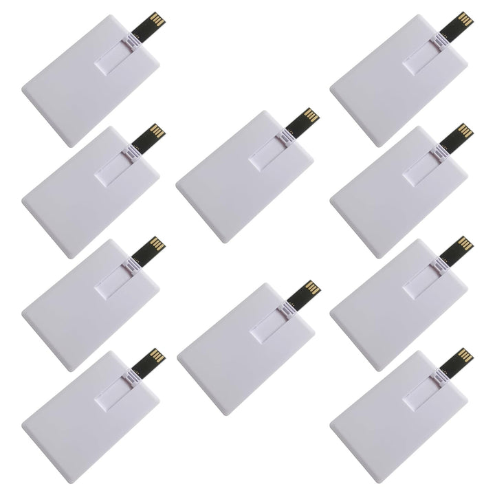 USB Stück Speicherstick 10 Stück, Kreditkarten-Design weiss 16GB 16 GB weiss, 16 GB weiss
