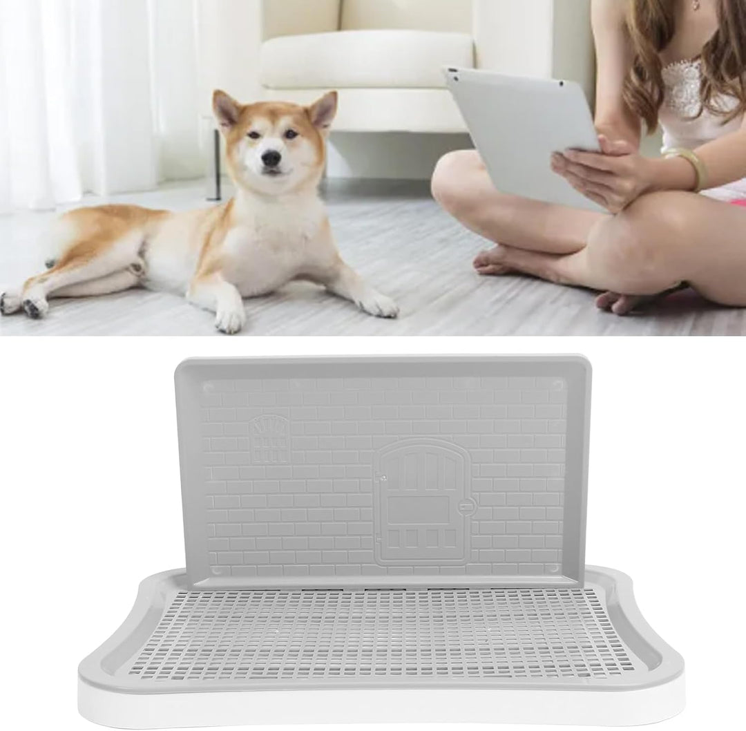 Pet Mesh Training Potty, Abnehmbare Wandsäule, Tragbare Feste Hundetrainingstoilette für Haustiere (