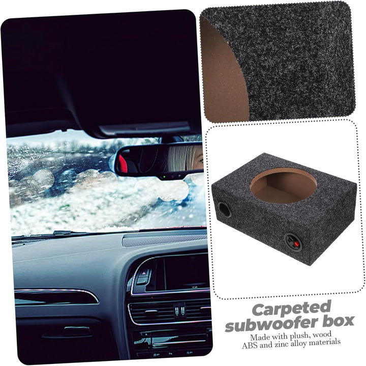 BESTOYARD 8-Zoll Subwoofer Kasten für Single Cab Autos Versiegeltes Gehäuse mit Teppichboden für Ver
