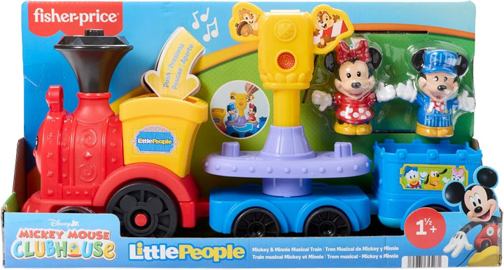 Fisher-Price Little People Kleinkindspielzeug Disney Jr Mickey &amp; Minnie Musikzug mit 2 Figuren für R