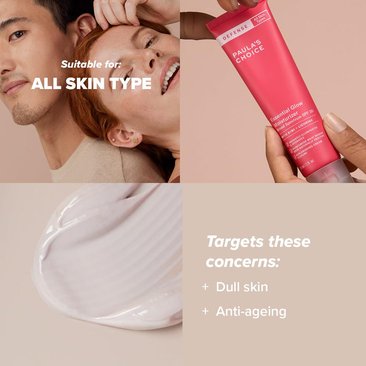 Paula's Choice DEFENSE Essential Glow Tagescreme LSF 30 - Mineralische Sonnencreme Gesicht - Anti Fa