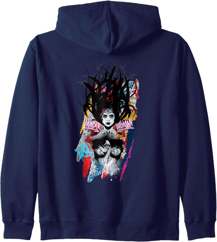 DC Batman V Superman Wonder Woman Graffiti-Haar Kapuzenjacke