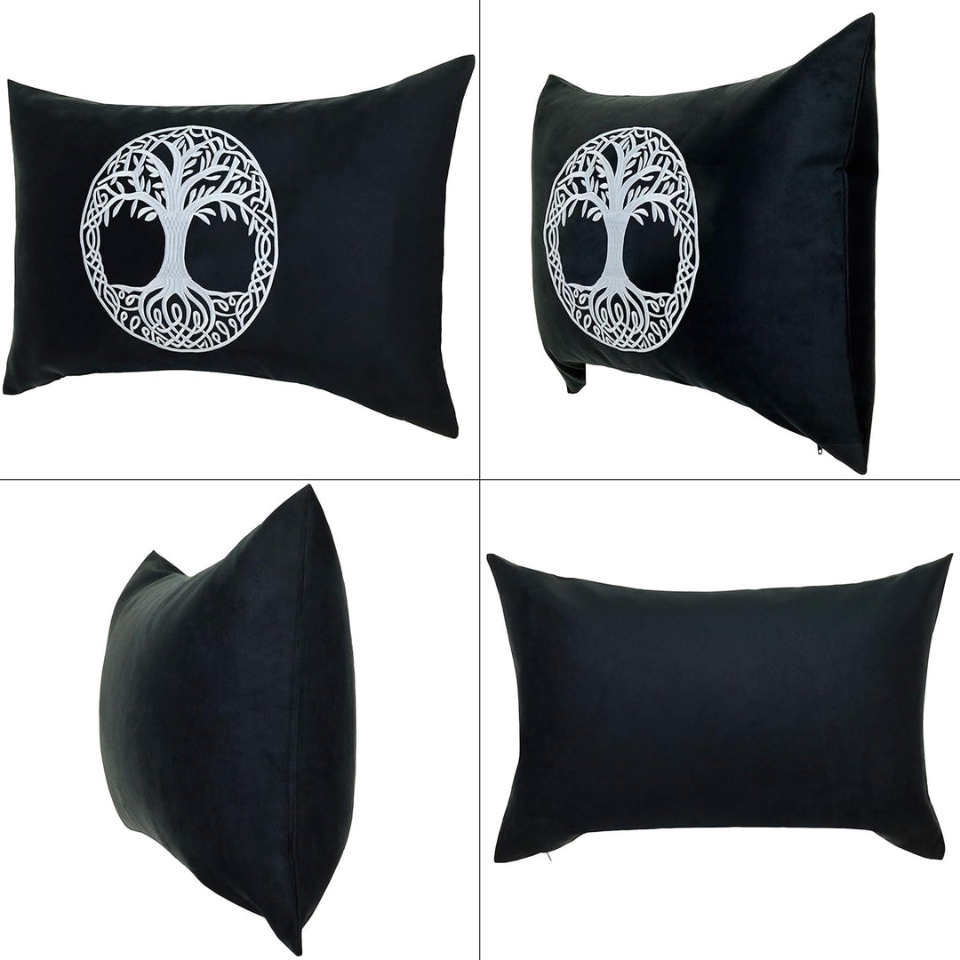 Yggdrasil Wikinger Kissen mit Füllung 40x60cm Wikinger Dekoration Baum des Lebens Wohnzimmer Dekokis