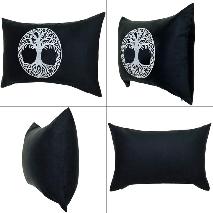 Yggdrasil Wikinger Kissen mit Füllung 40x60cm Wikinger Dekoration Baum des Lebens Wohnzimmer Dekokis
