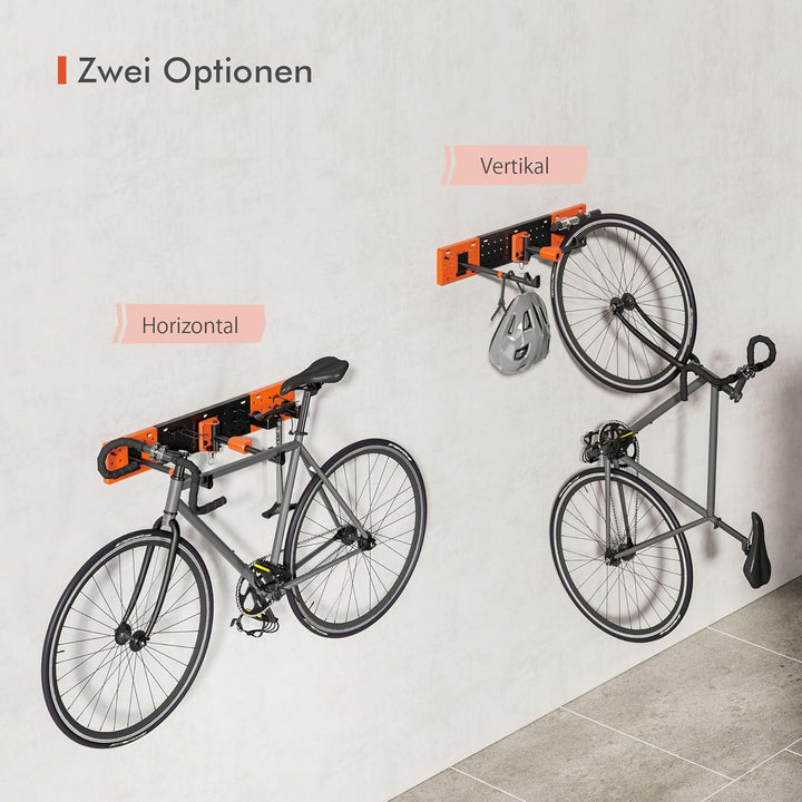 Mimoke Fahrrad Wandhalterung I Fahrradhalter Vertikal &amp; Horizontal einstellbar - bis 30 kg Tragkraft