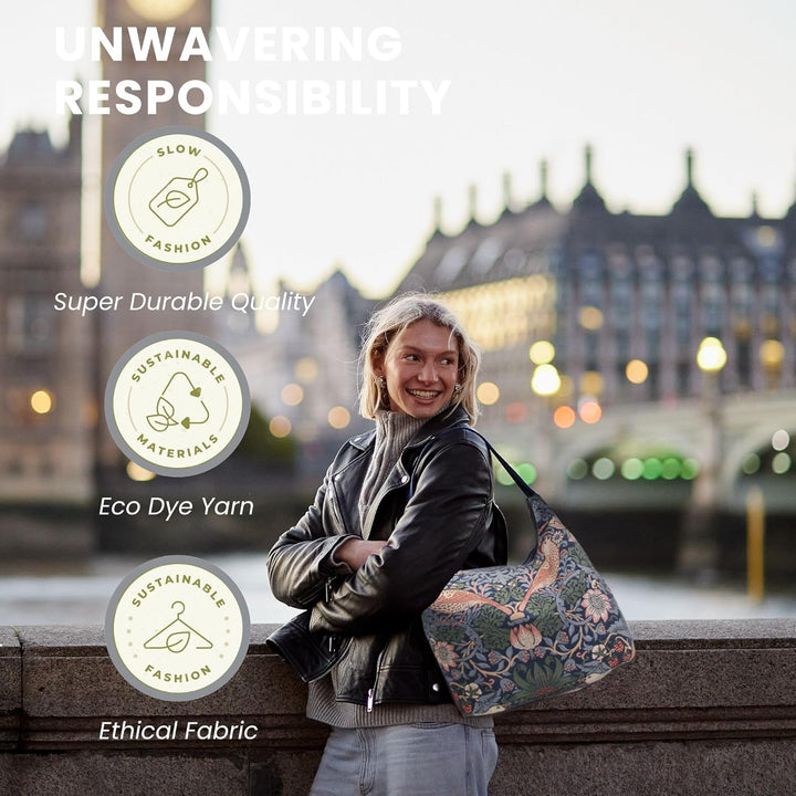 Signare Tapisserie Umhängetasche Damen, Shopper Damen Gross, Strandtasche Gross mit William Morris D