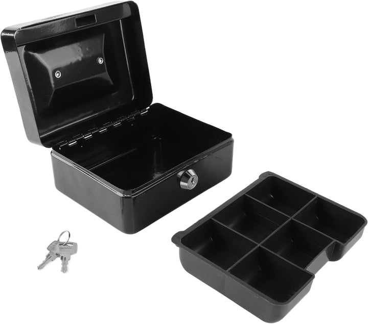 Metall-Sicherheitsbox mit Schlüsselschloss, Feuerfeste Aufbewahrungsbox für Wertsachen, Dokumente, R