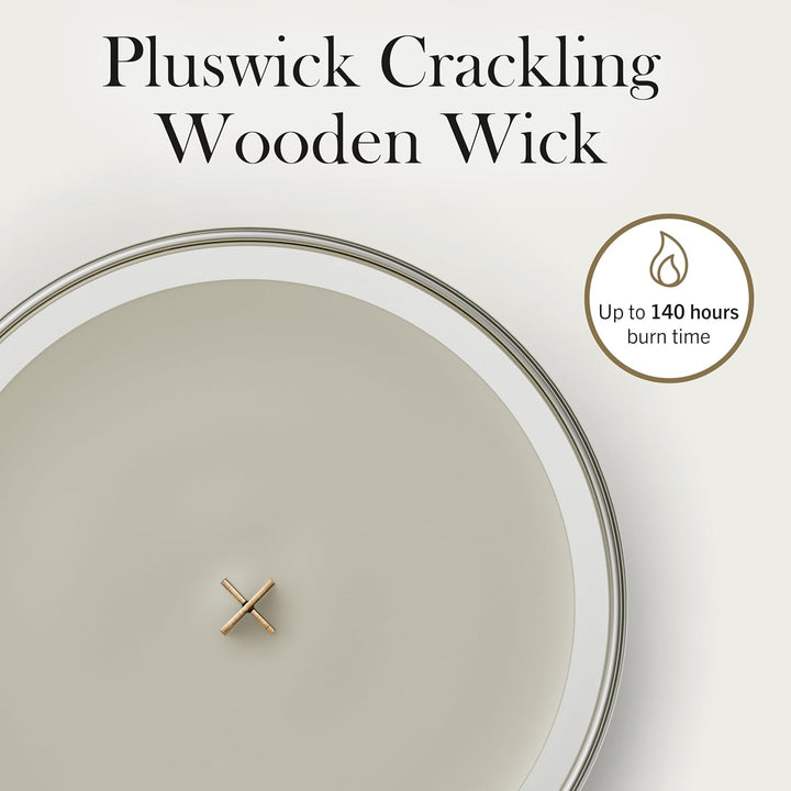 Grosse WoodWick Duftkerze im Sanduhrglas mit knisterndem Docht, Fireside, bis zu 130 Stunden Brennda