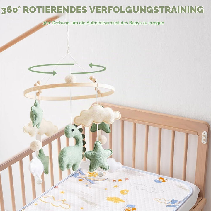 SGZIOO Mobile Baby Windspiele, Mobile Babybett Holz, Baby mobile für Bett, Babymobile mit Sternen, W