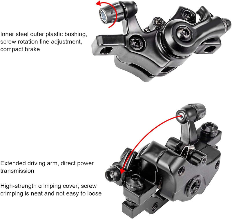 Bnineteenteam Fahrrad-Scheibenbremsen-Set, Universal-Druckguss-Aluminiumlegierung Vorne Hinten Schei