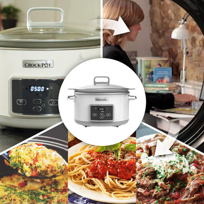 Crock-Pot Digital-Schongarer Saute Slow Cooker mit DuraCeramic | einstellbare Garzeit | 5 Liter (5 P