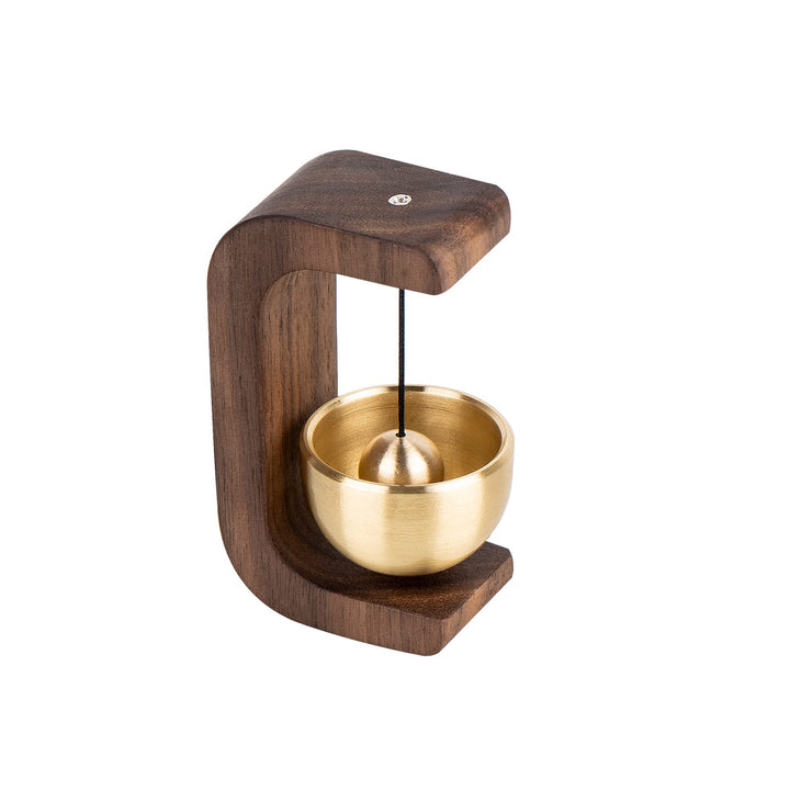 Goldene dekorative Shopkeepers Glocke für Türöffnung – magnetische Holz-Türklingel mit Messingglocke