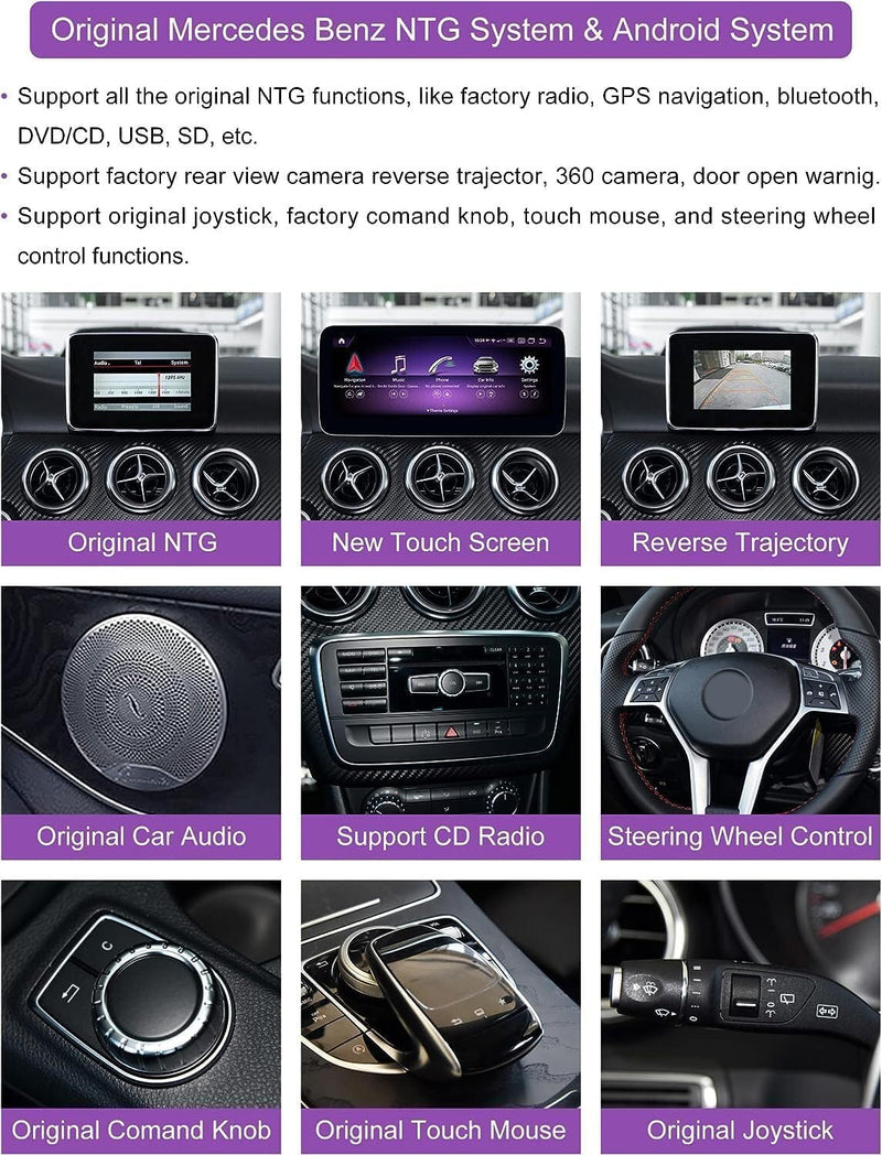 Android 11 Car Radio 12.3 Inch Touchscreen Car Radio for Mercedes Benz A B Class GLA CLA W176 W246 C