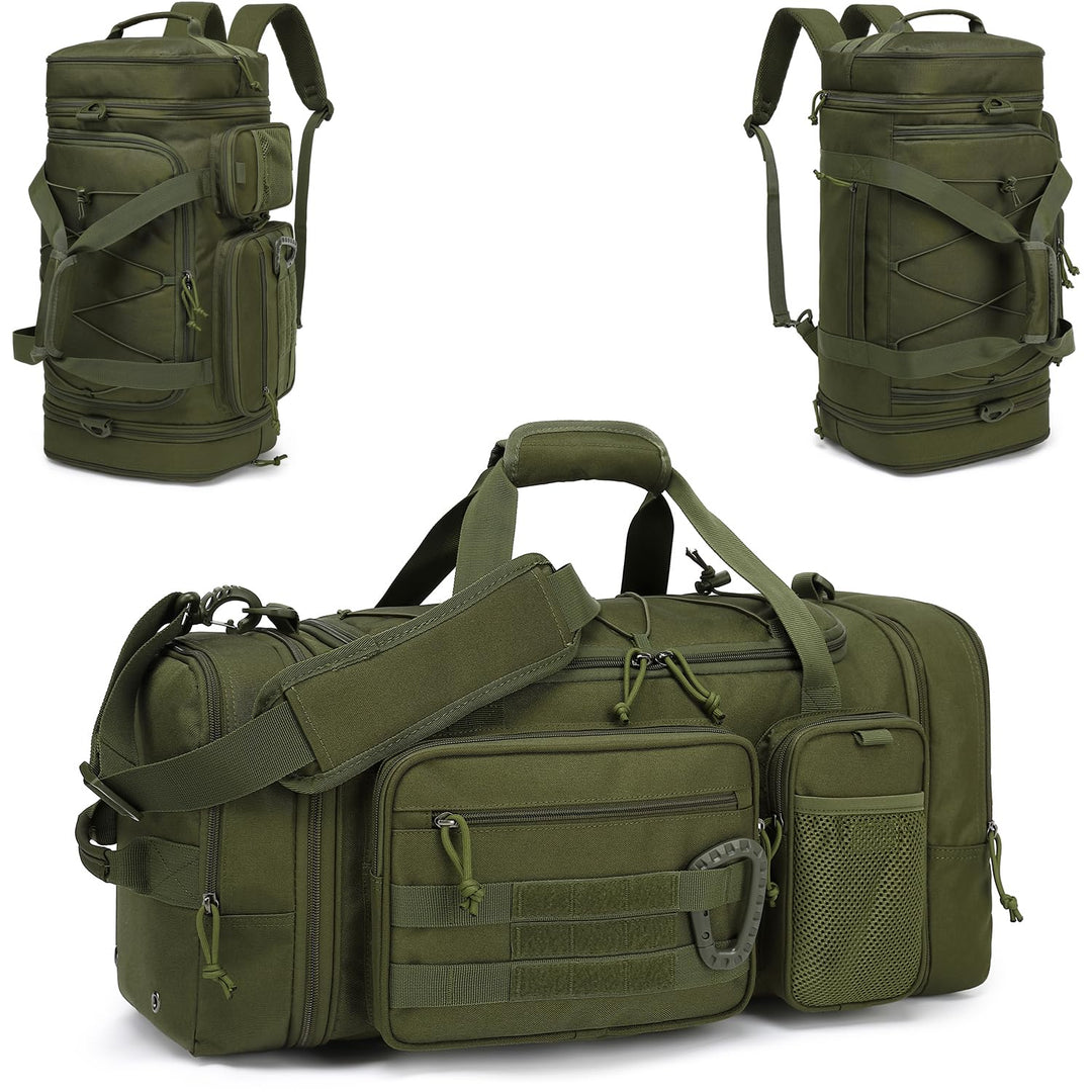 Taktische Reisetasche Sporttasche 40-45L Erweiterbar 3-in-1 Sporttaschen Herren Mittel mit Schuhfach