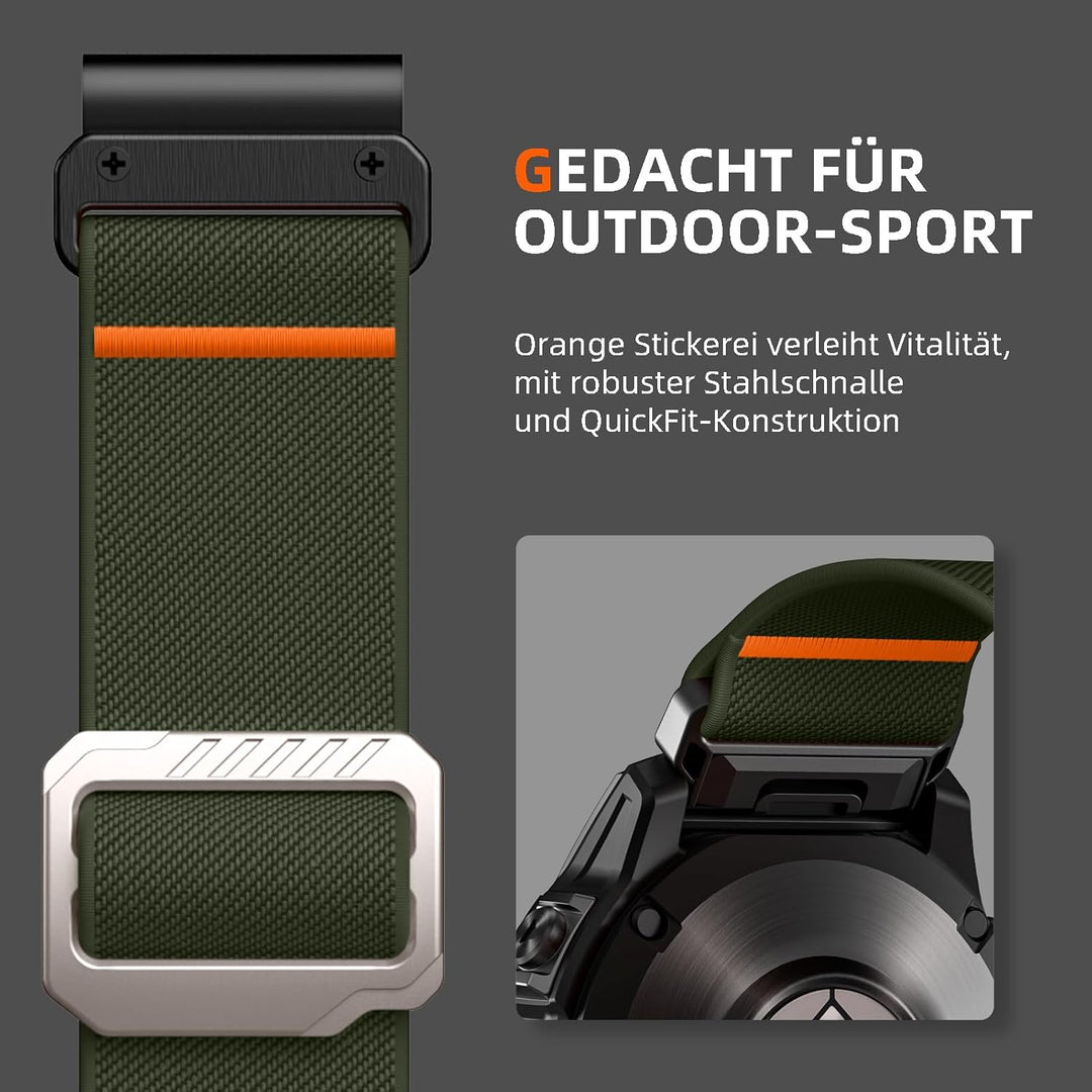 Laffav Armband Kompatibel mit Garmin Fenix 6X Pro Armband/Fenix 6X/Fenix 7X Pro/Fenix 7X Armband, Ny