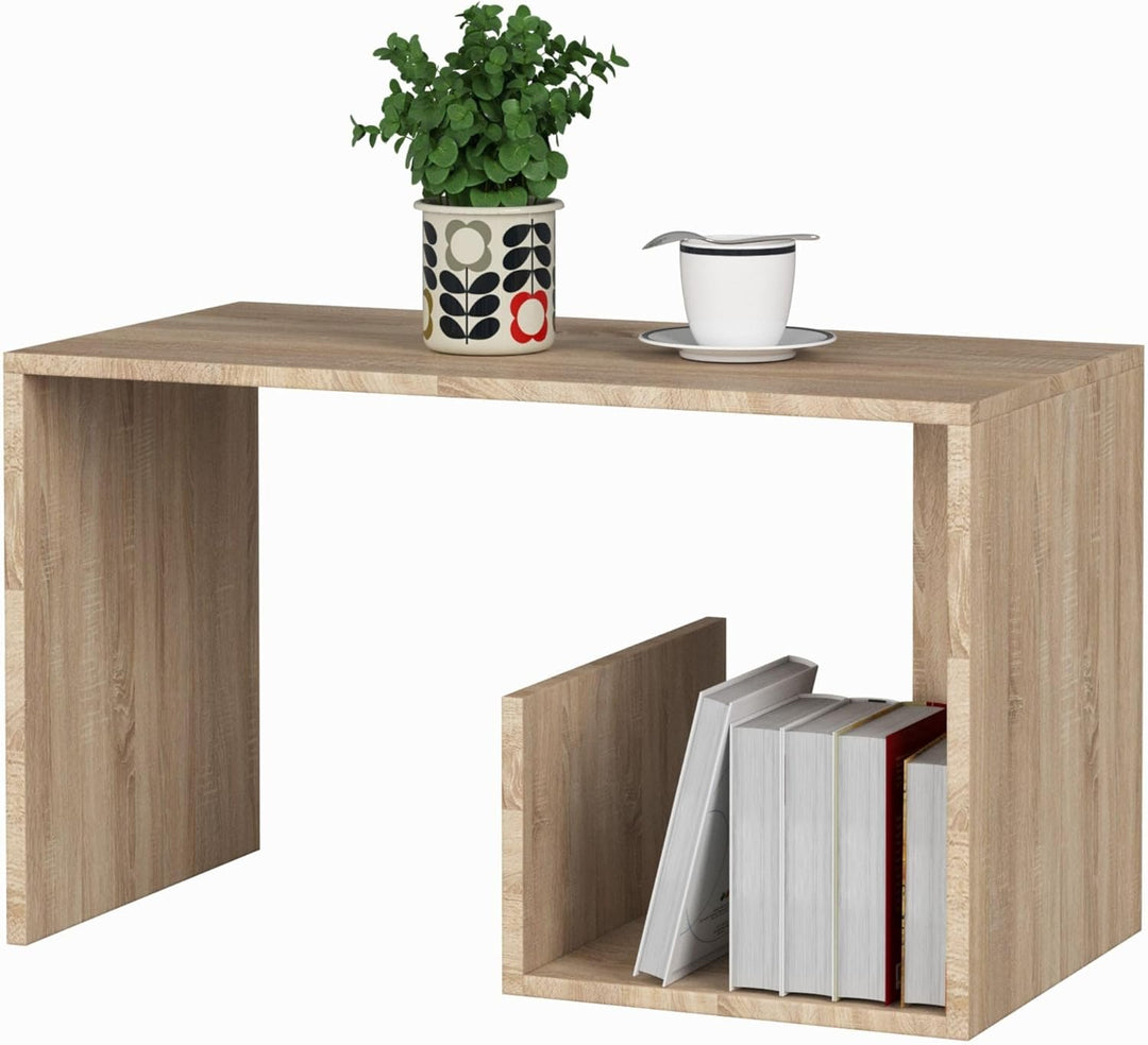 AKORD Couchtisch Holz | Paul 80x45x40 cm| Schrank für Wohnzimmer | Schlafzimmer Schrank | Minimalist