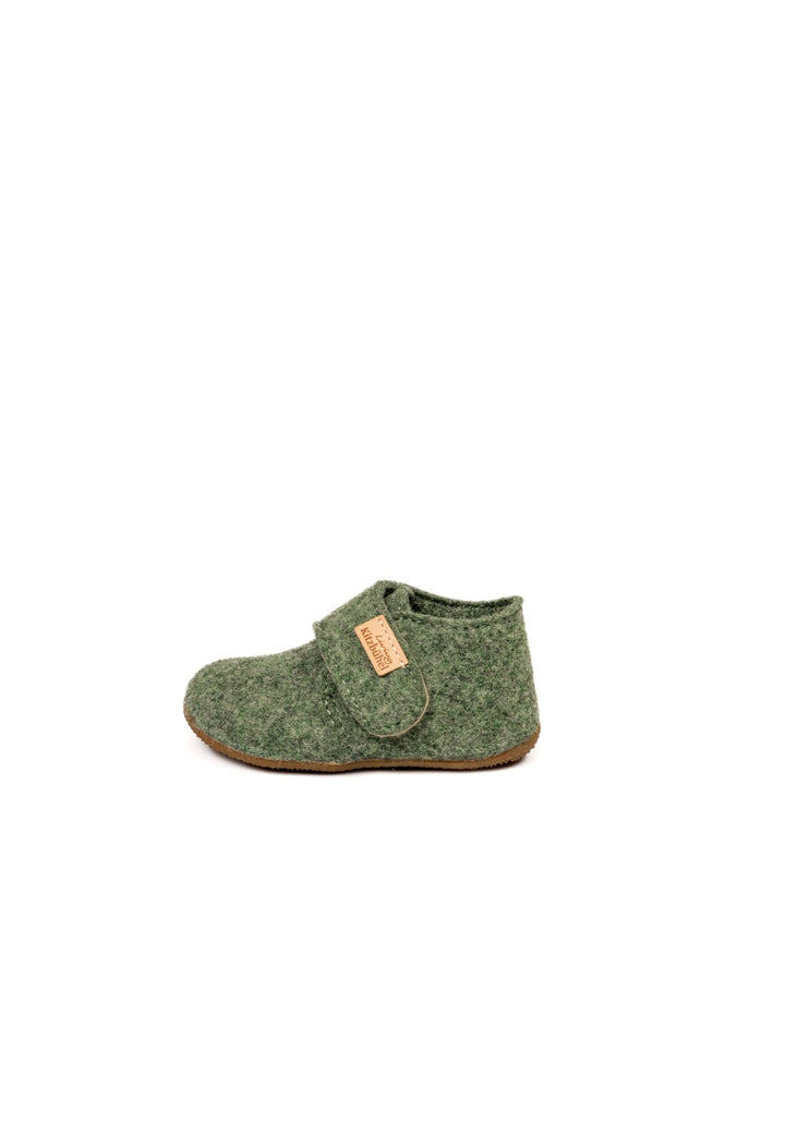 Living Kitzbühel Unisex Baby Babyklettschuh Filz unifarben 18 EU Forest, 18 EU Forest