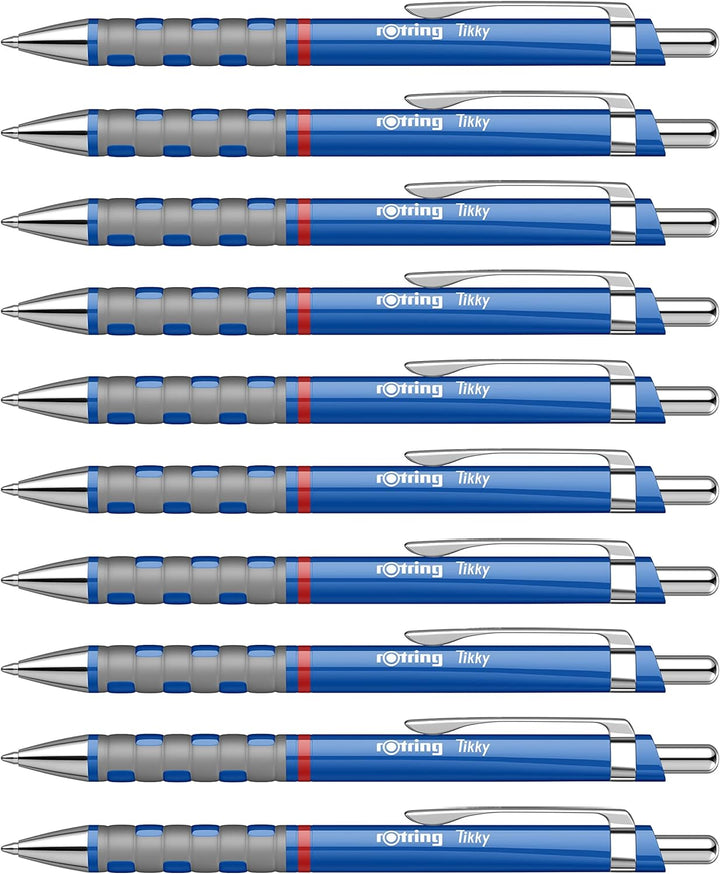 rOtring Tikky-Kugelschreiber - blaue Tinte - mittlere Spitze (1,0 mm) - blauer Schaft - federleicht