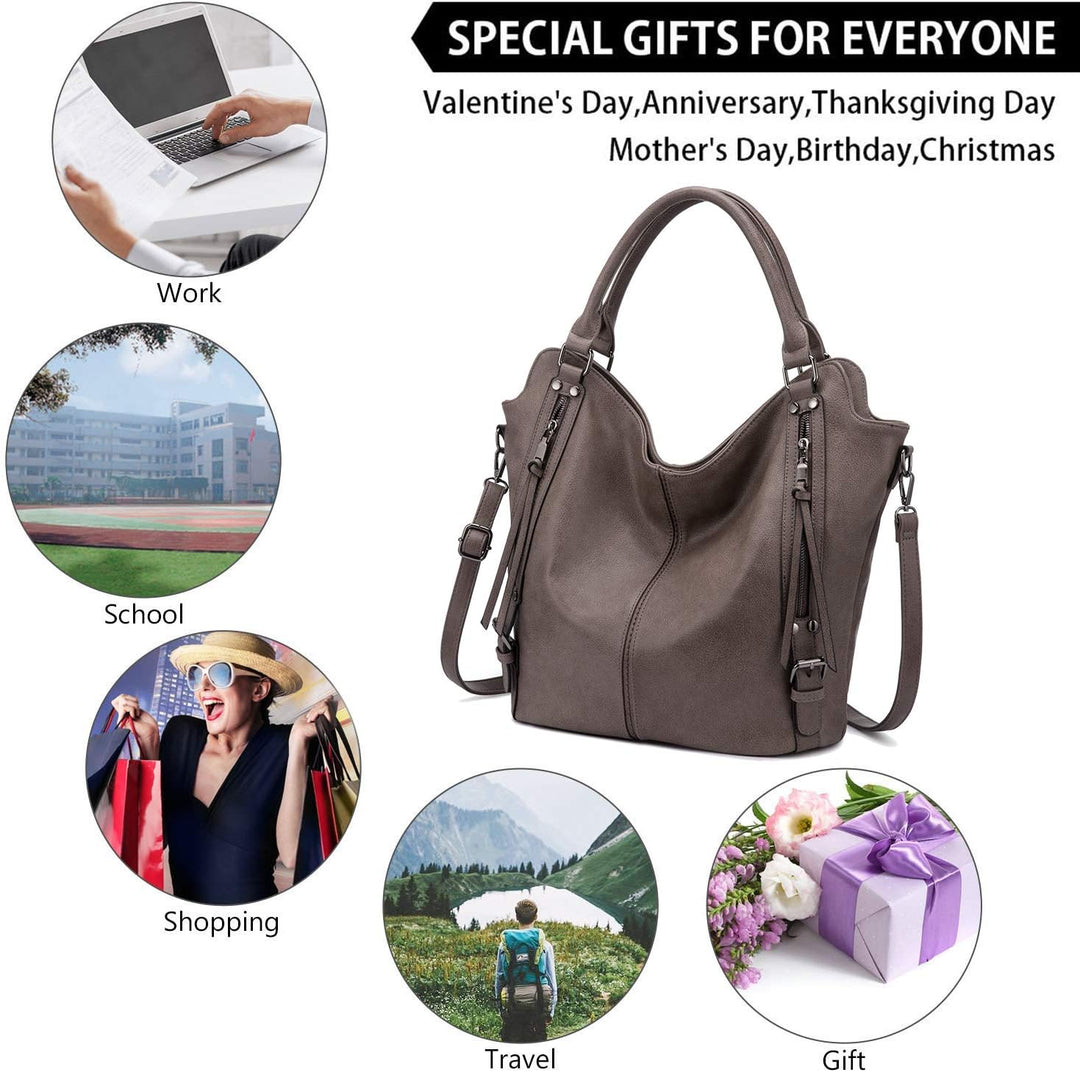 Realer Damen Handtaschen Gross Shopper Lederhandtasche Schultertasche Umhängetasche Geldbörse Hobo D