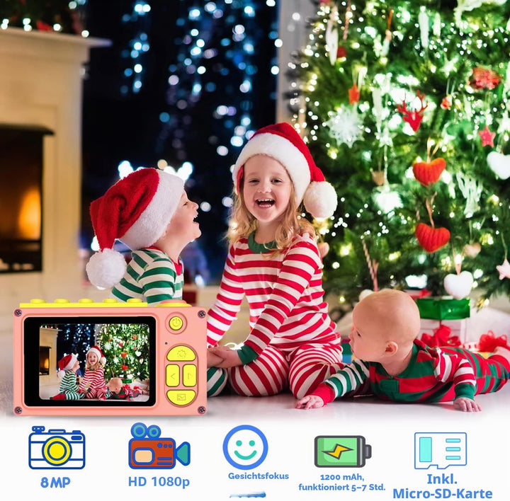 ShinePick Fotoapparat Kinder, Wasserdicht / 8MP / HD 1080P / 2 Inch Bildschirm/Foto &amp; Video/Rahmen/F