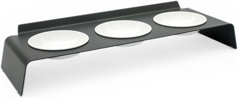 LucyBalu® Erhöhte 3er-Futterstation Katze | Ergonomischer Katzennapf erhöht | Erhöhter Futternapf fü