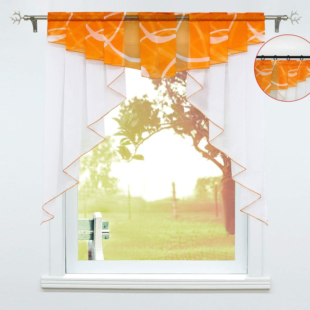 SCHOAL Scheibengardinen Küche Bistrogardinen Voile Transparente Kurzgardinen Kleinfenster Gardinen m